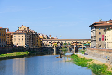 Ponte Vecchio and the Arno river - Historic centre of Florence i