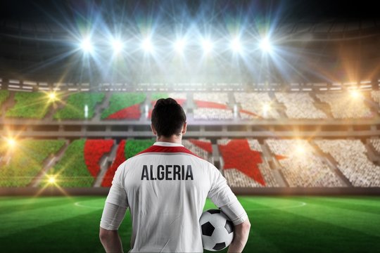 Composite Image Of Algeria Football Player Holding Ball