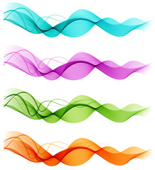 Abstract colorful transparent wave