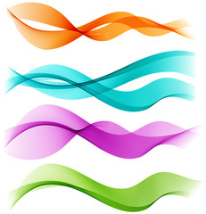 Abstract colorful transparent wave