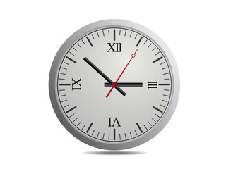 Vector Clock Isolate On White background