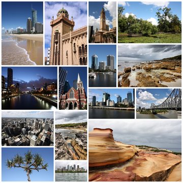 Australia photos - montage postcard