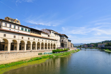 Old City and the Arno river - Historic centre of Florence in Ita