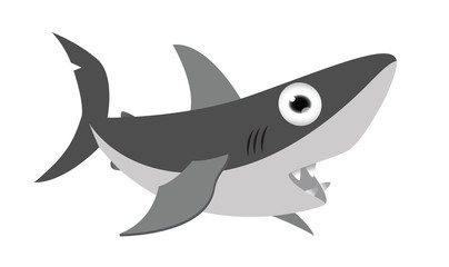 Smiling shark cartoon