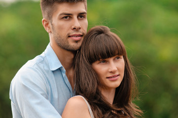 Fototapeta premium young couple portrait outdoor