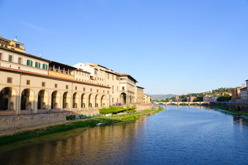 Old City and the Arno river - Historic centre of Florence in Ita