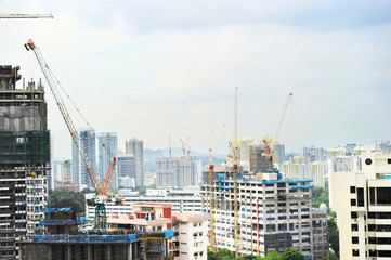 Naklejka premium Construction activity, Singapore