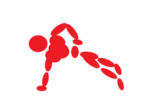 człowiek ćwiczący