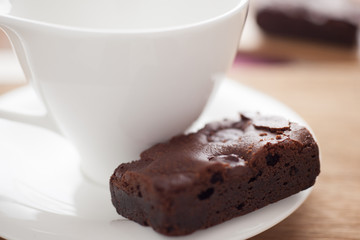 Dark Chocolate Brownies with Frozen Coffee