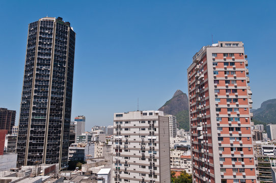 Apartment Buildings in Leblon with Mountains in Horizon