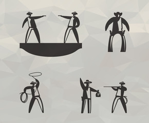 Cowboys. Vector format