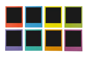 Selbstklebende Fototapete Pop Art Farbige Polaroids