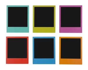 Crédence de cuisine en verre imprimé Pop Art Cadres polaroid couleur