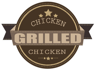 Obraz premium grilled chicken stamp