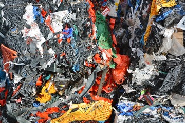 Plastic compressed for recycling