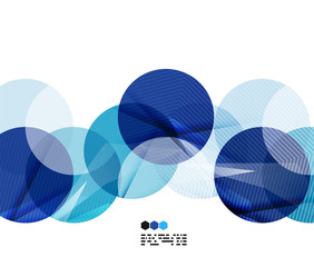 Bright blue geometric modern design template