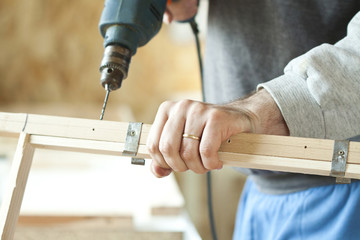 Drilling in the workshop