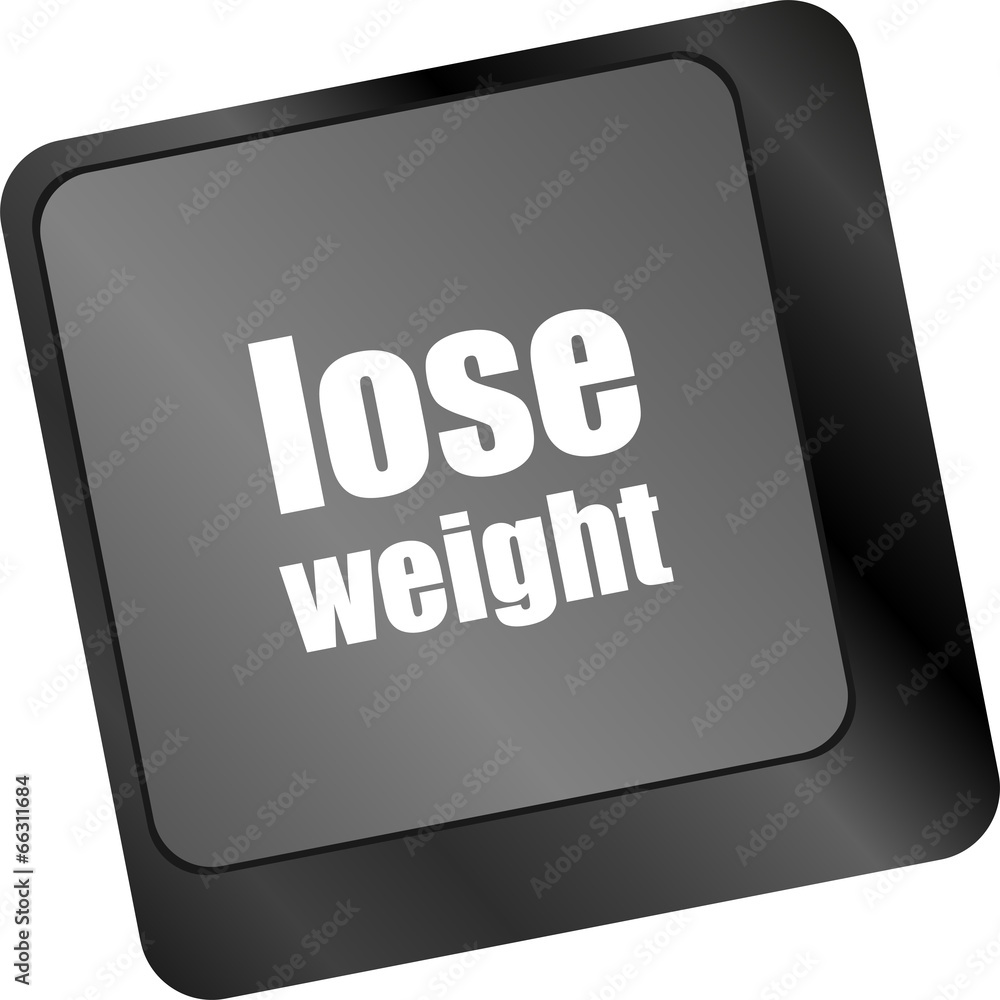 Poster lose weight on keyboard key button