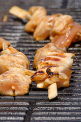 Grilled chicken skewers