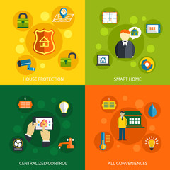 Smart home technology concept