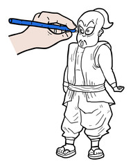 Draw funny character