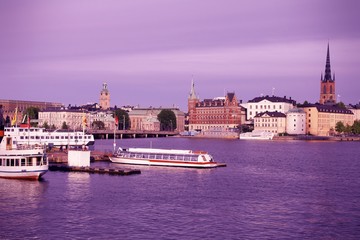 Obraz premium Stockholm, Sweden. Cross processing filtered tone.