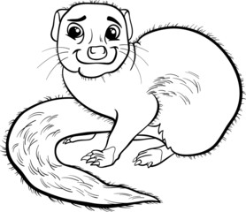 mongoose animal cartoon coloring book