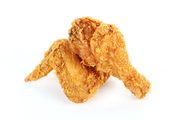 fried chicken drumsticks and wing