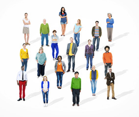 Group of Multiethnic Diverse Cheerful People