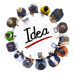 People Social Networking and Idea Concept