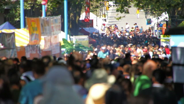 Anonymous Large Crowd Slow Motion