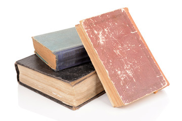 Old books isolated on white