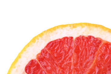 Half of grapefruit isolated on white