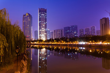 Fototapeta na wymiar China Chengdu city building