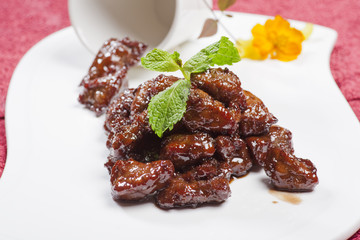 Chinese dishes, roast pork