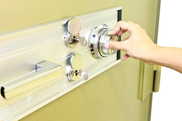 Naklejka premium fingers searching security code