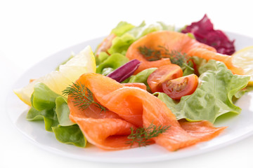 salad with salmon