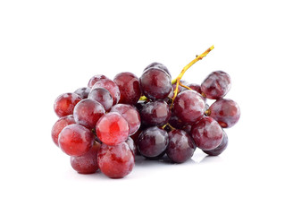 red grape on white background