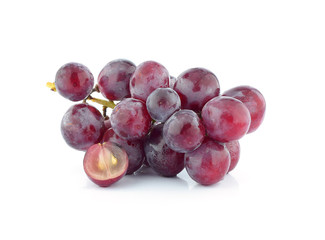 red grape on white background