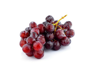 red grape on white background