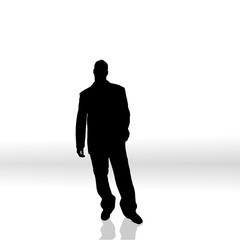 Vector silhouette of a man.