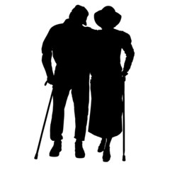 Vector silhouette of a people.