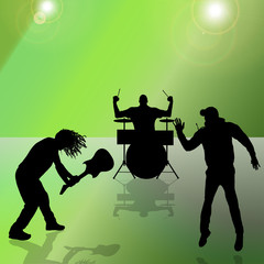 Vector silhouette of the band.