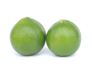 Citrus lime fruit isolated on white background