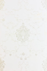 Obraz premium White floral wallpaper backgound texture