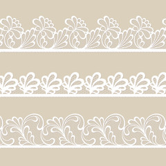 Set of lace vector borders