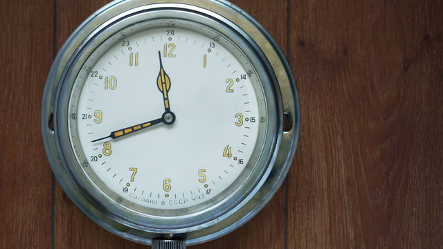 Time lapse of a wall clock ticking.