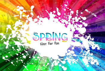 Spring Colorful Explosion of colors background for party flyers