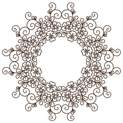 Round lace card