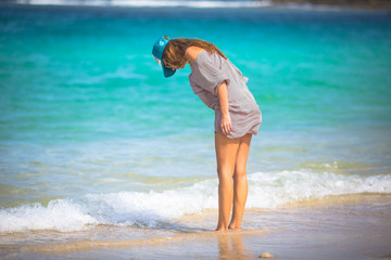 Woman Walking on the Beach
